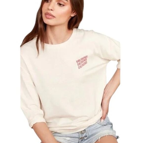 Mate The Label Organic Cotton Girlfriends 3/4 Length Sleeve Tee Size Small NWT - Picture 3 of 8